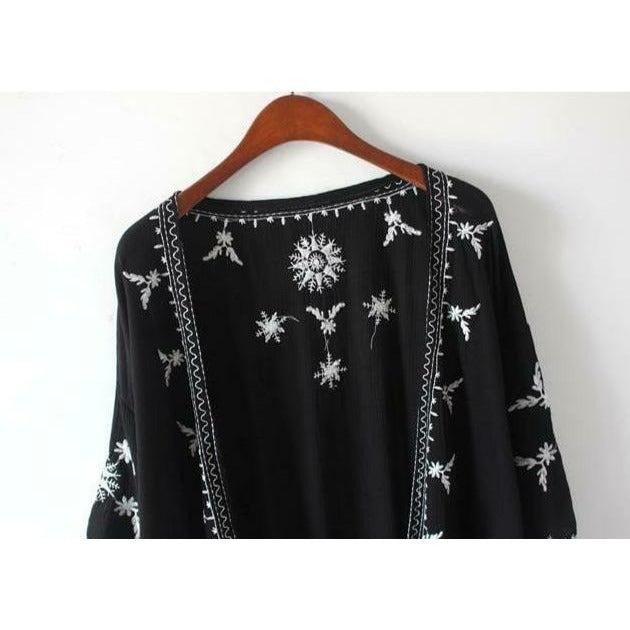 embroidery cardigan loose blouse