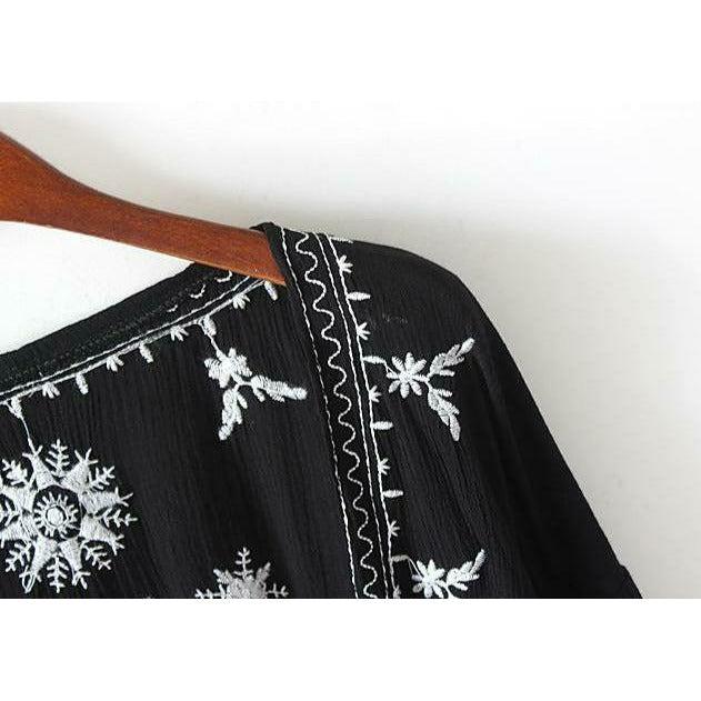 embroidery cardigan loose blouse