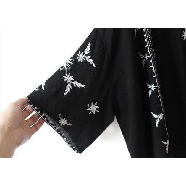 embroidery cardigan loose blouse