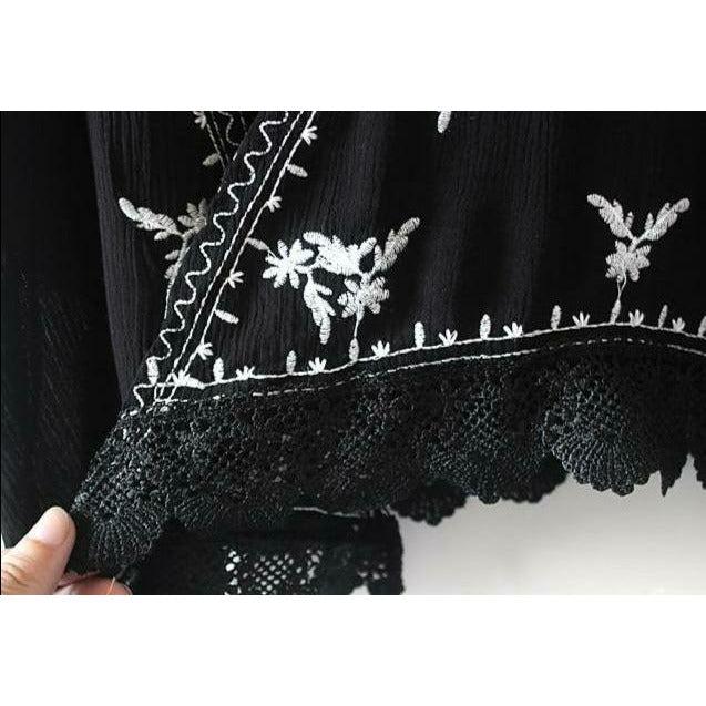 embroidery cardigan loose blouse