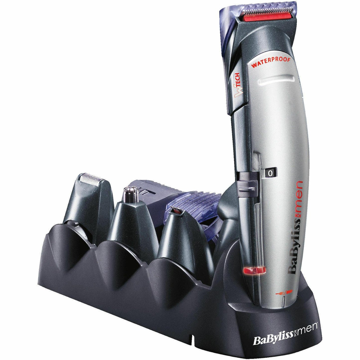 BABYLISS E 837 E battery multifunction hair trimmer clipper silver Metallic