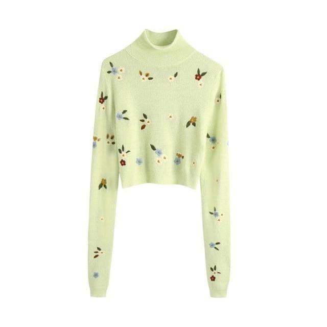 turtle embroidery elegant sweater