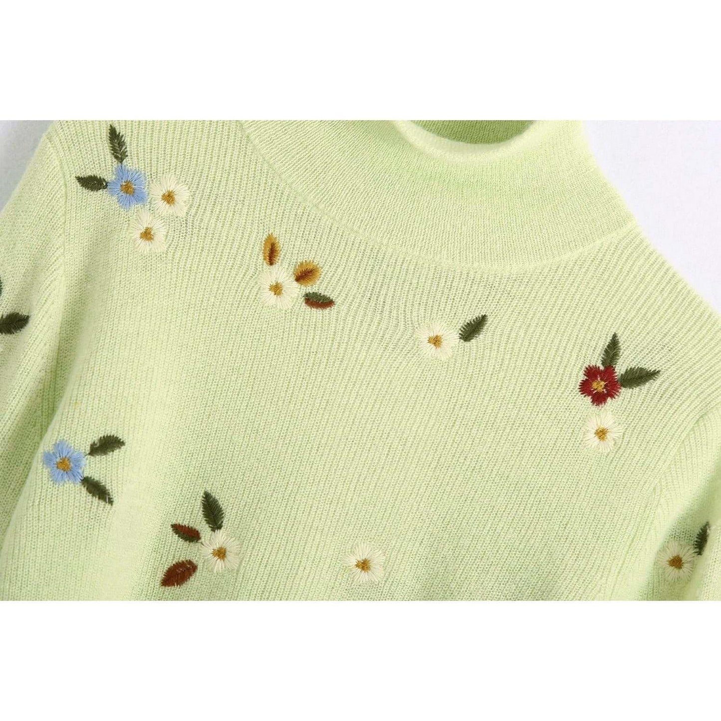 turtle embroidery elegant sweater