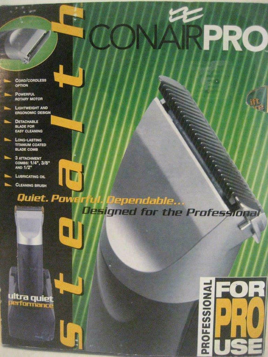 Conair Pro ConairPro 5CP151 Stealth Clipper Cordless Professional Quiet NIB