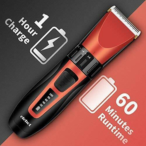 Elehot Trimmer Professional Mens Blade of ium and Ceramic Rechargeable