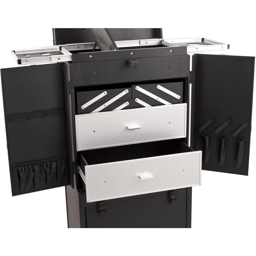 Black Travel Barber Tool Trolley Equipment LarOrganizer Clipper Trimmer Shear