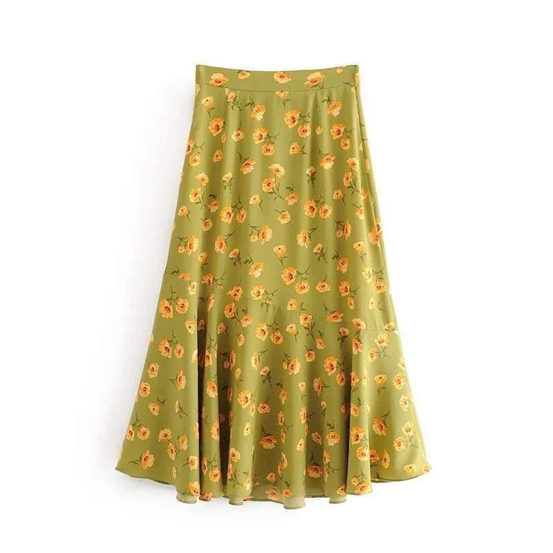 floral print long skirts