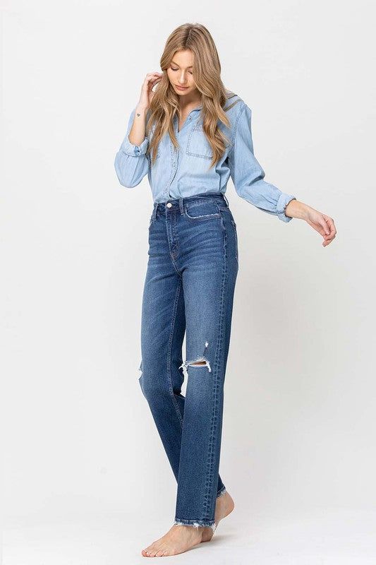 Flying Monkey | Super High Rise Straight Leg Jeans