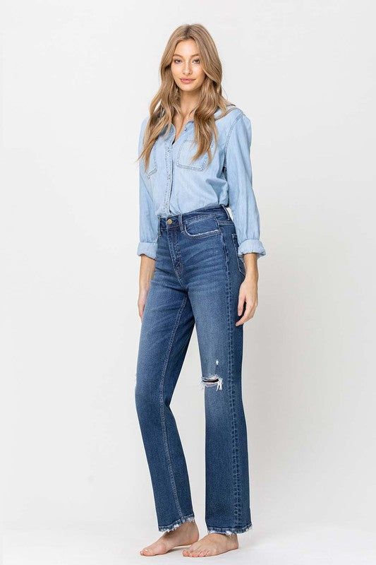 Flying Monkey | Super High Rise Straight Leg Jeans