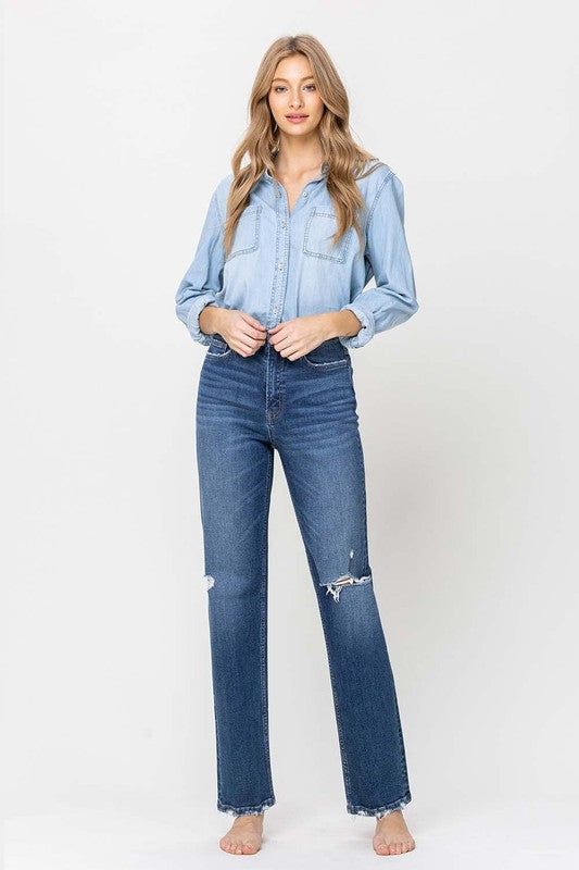 Flying Monkey | Super High Rise Straight Leg Jeans