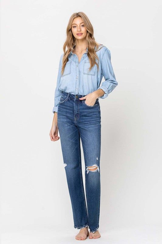 Flying Monkey | Super High Rise Straight Leg Jeans