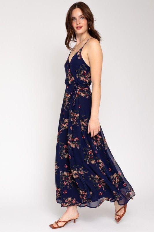 Gilli | Spa Strap Floral Printed Maxi Wrap Dress