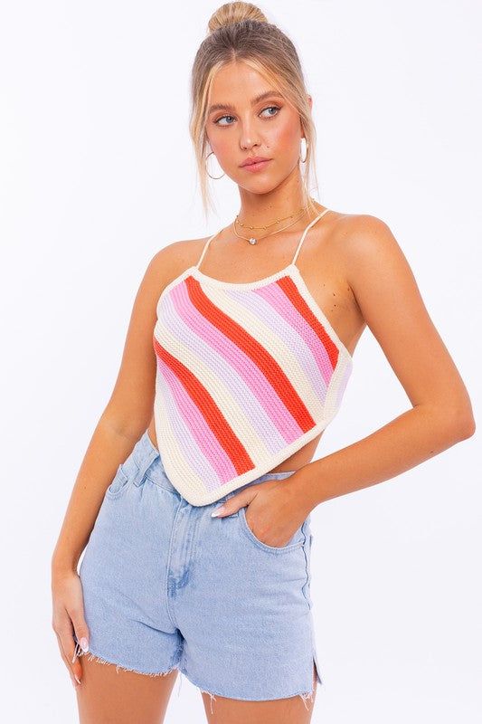 LE LIS | Sleeveless Knit Cropped Top