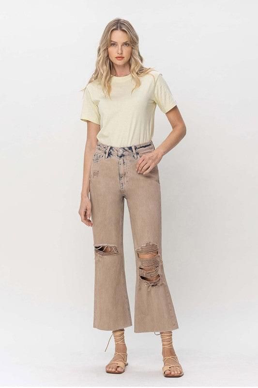 VERVET by Flying Monkey | 90s Vintage Crop Flare Jeans