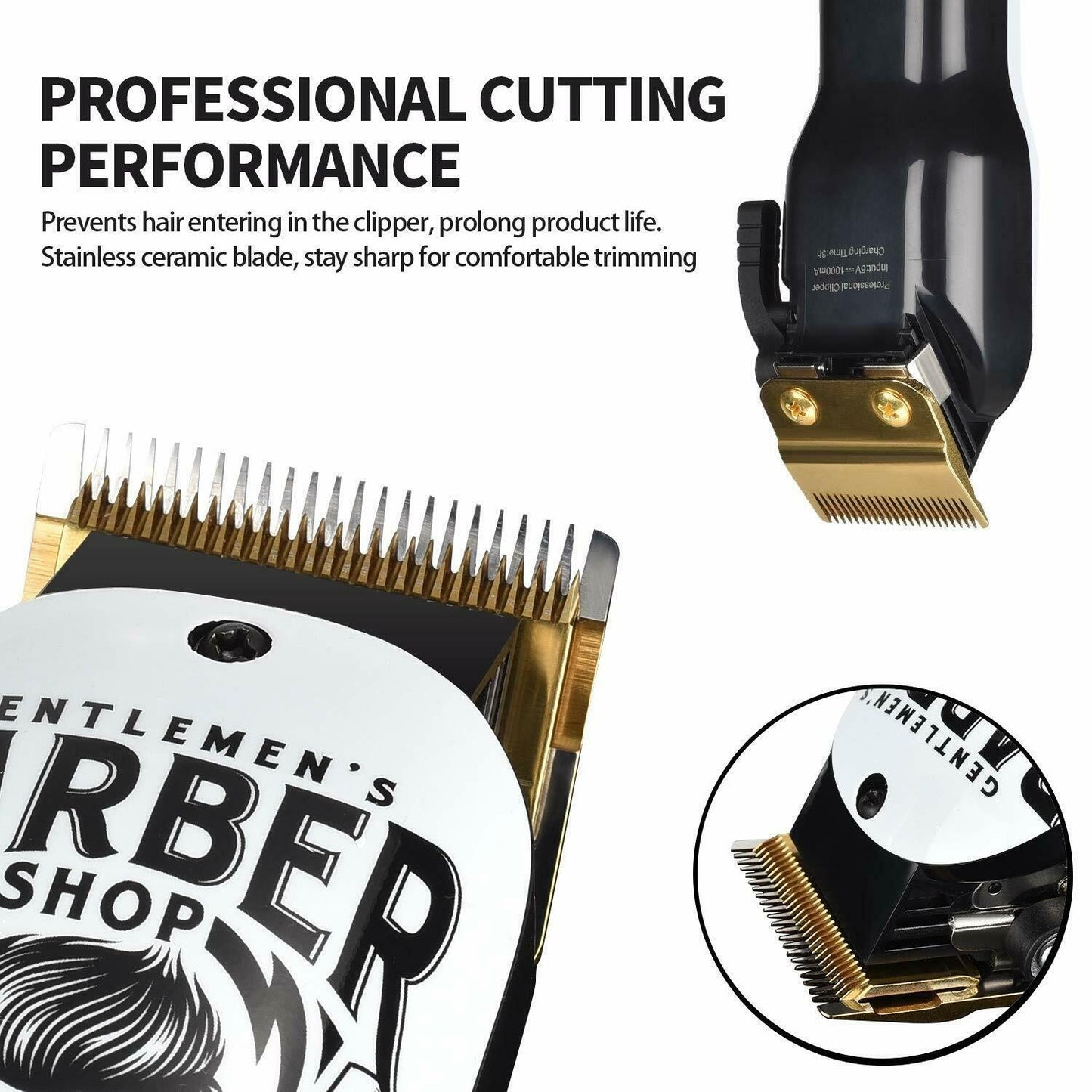 Trimmer Professional Mens,  Of Titanium And Ceramic 6 Comb