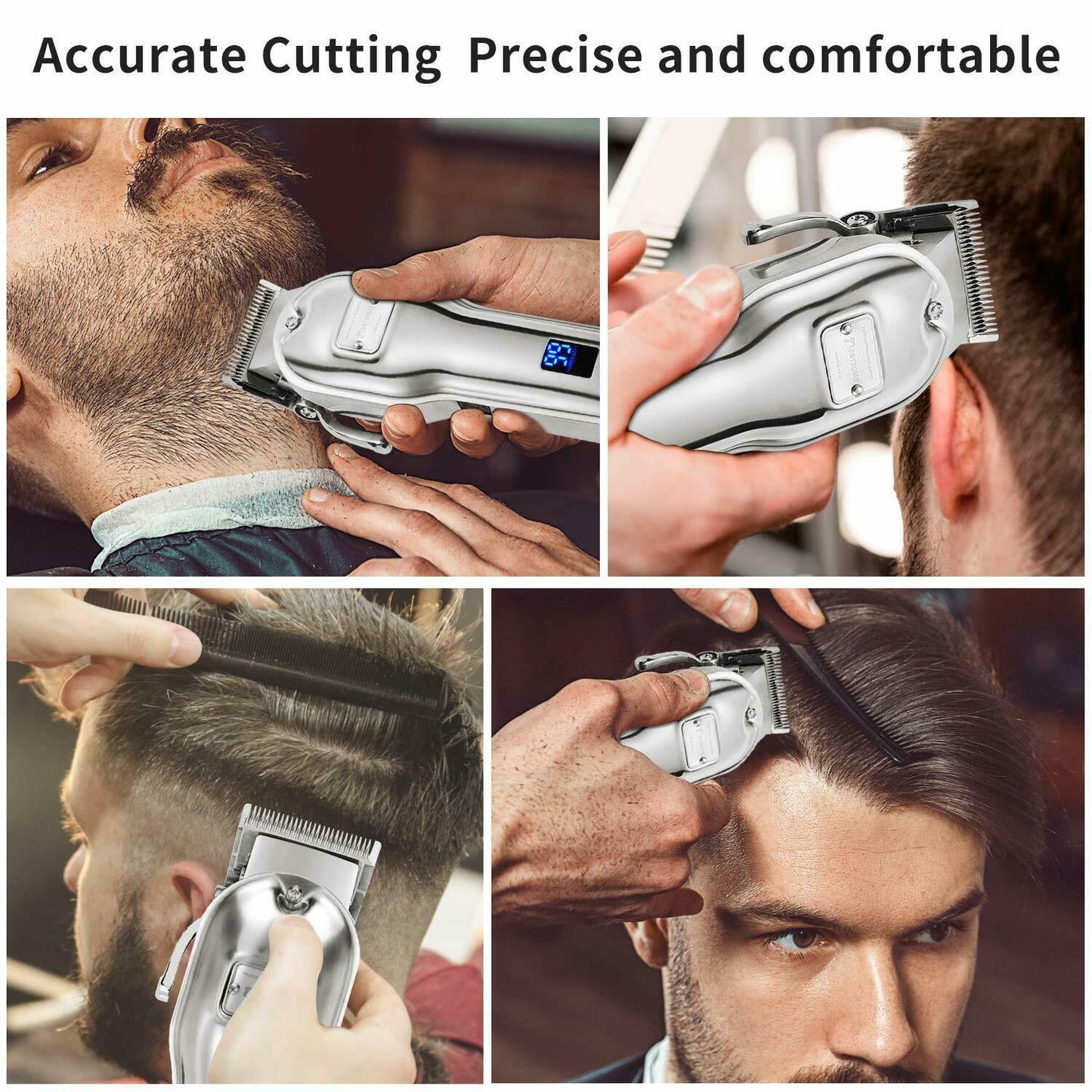 Trimmer Professional Mens,  Of Titanium And Ceramic 6 Comb