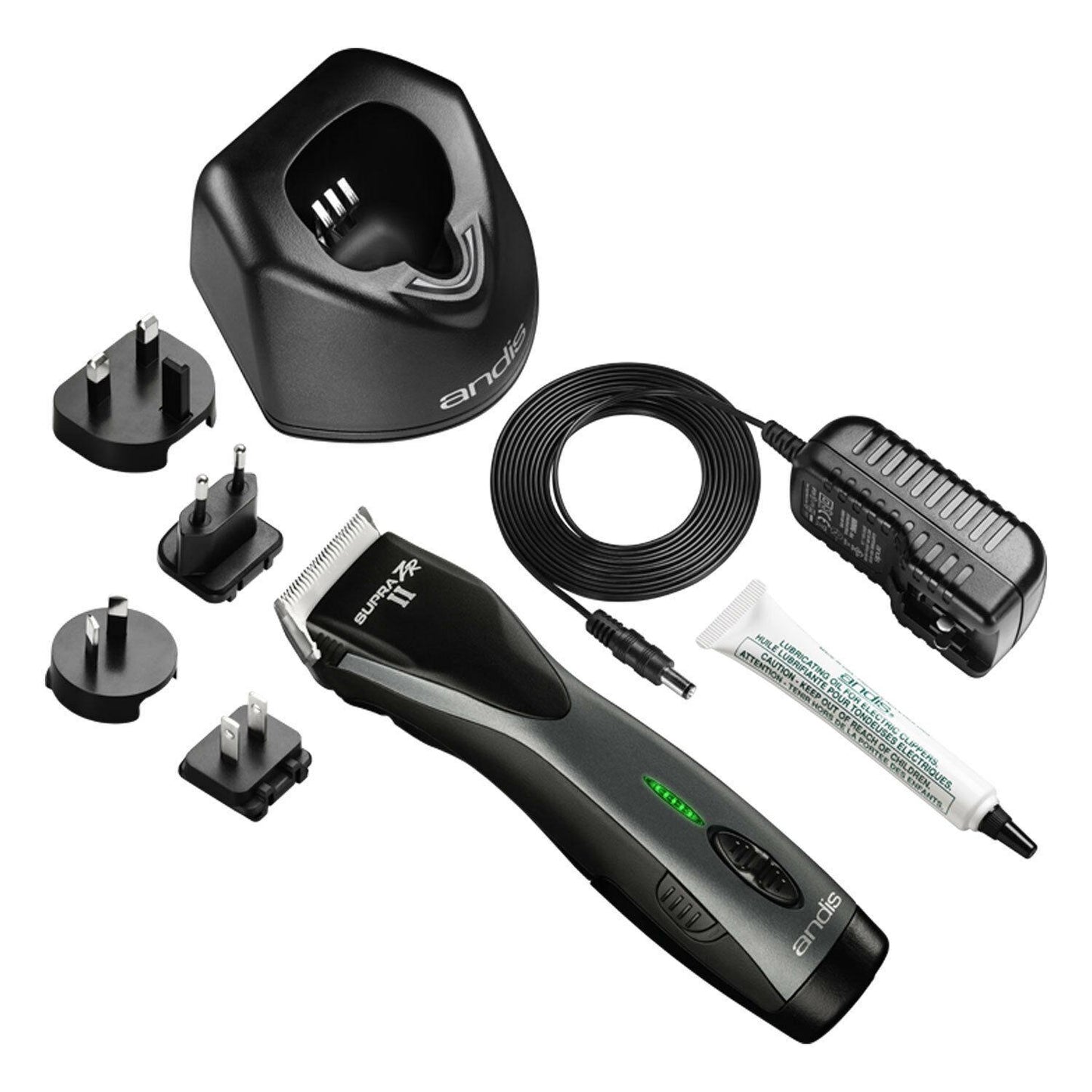 Andis Supra ZR II Cordless Detachable Blade Clipper - Black