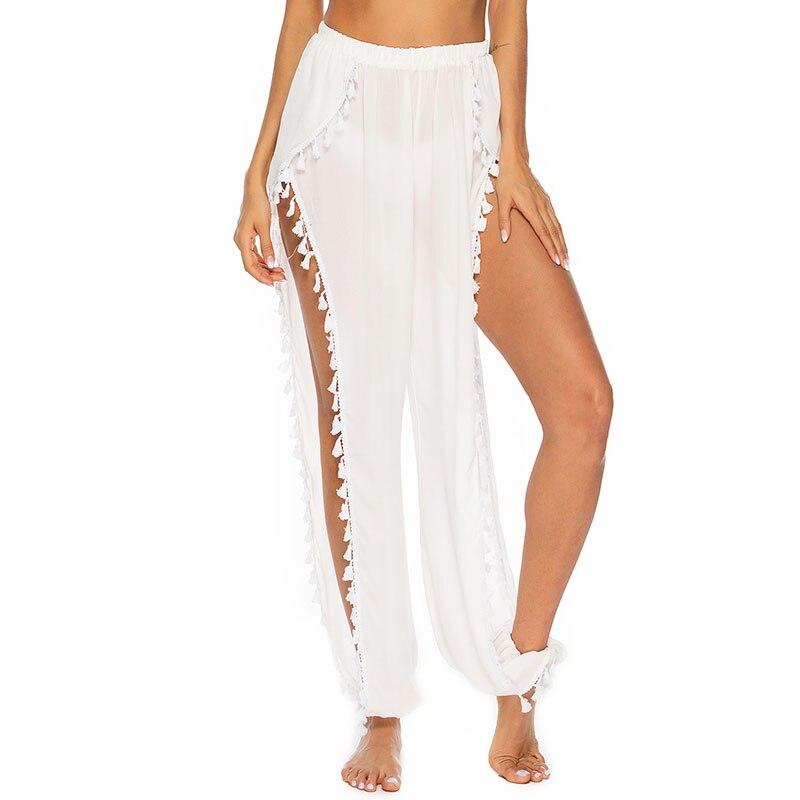 beach chiffon tassel pants