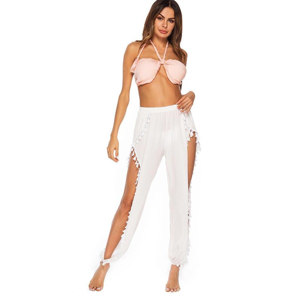 beach chiffon tassel pants