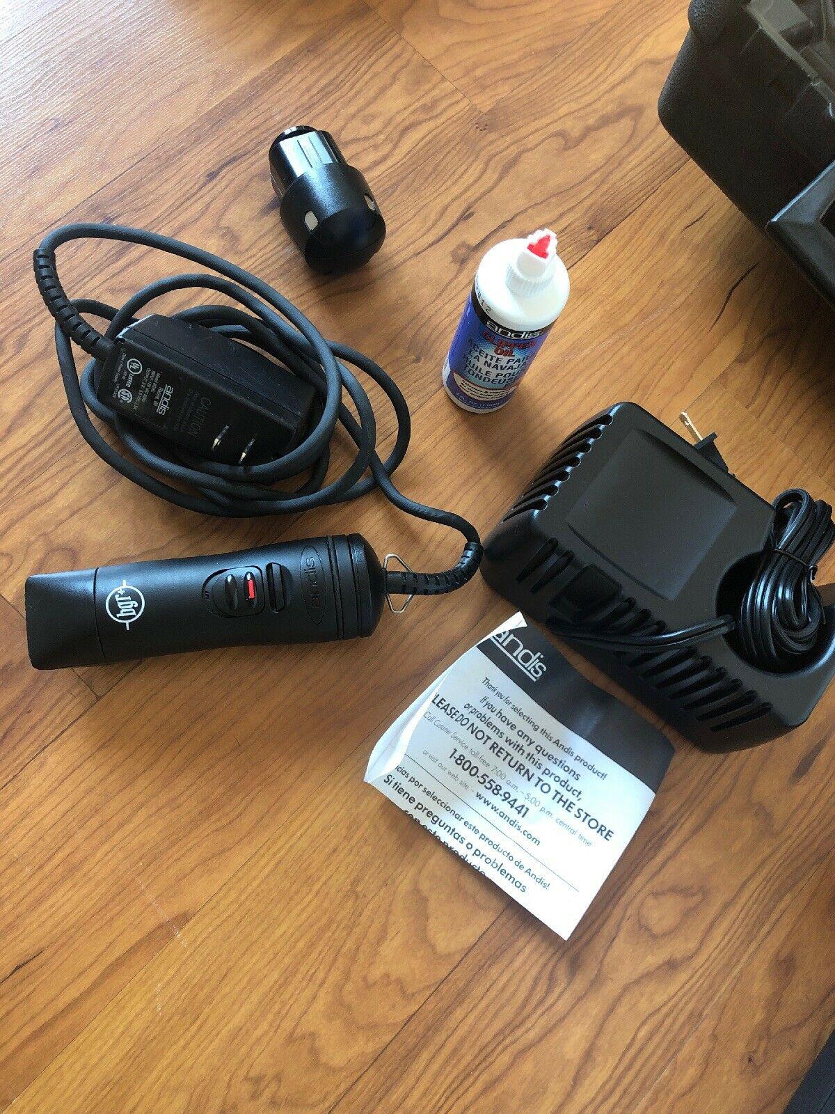 Andis Clipper bgr+ , Sensa Detachable Charger, Cord Adapter, Oil,..With Case