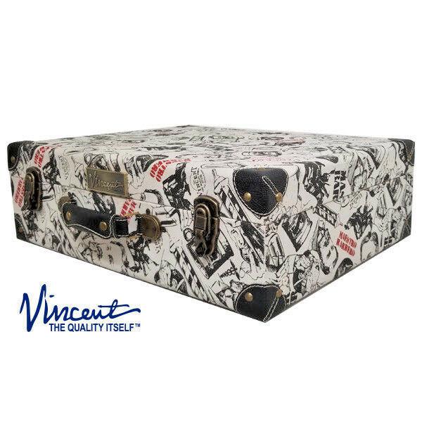 Vincent Nostalgic Barber Clipper Trimmer Blade Tool Case VT10152  WHITE