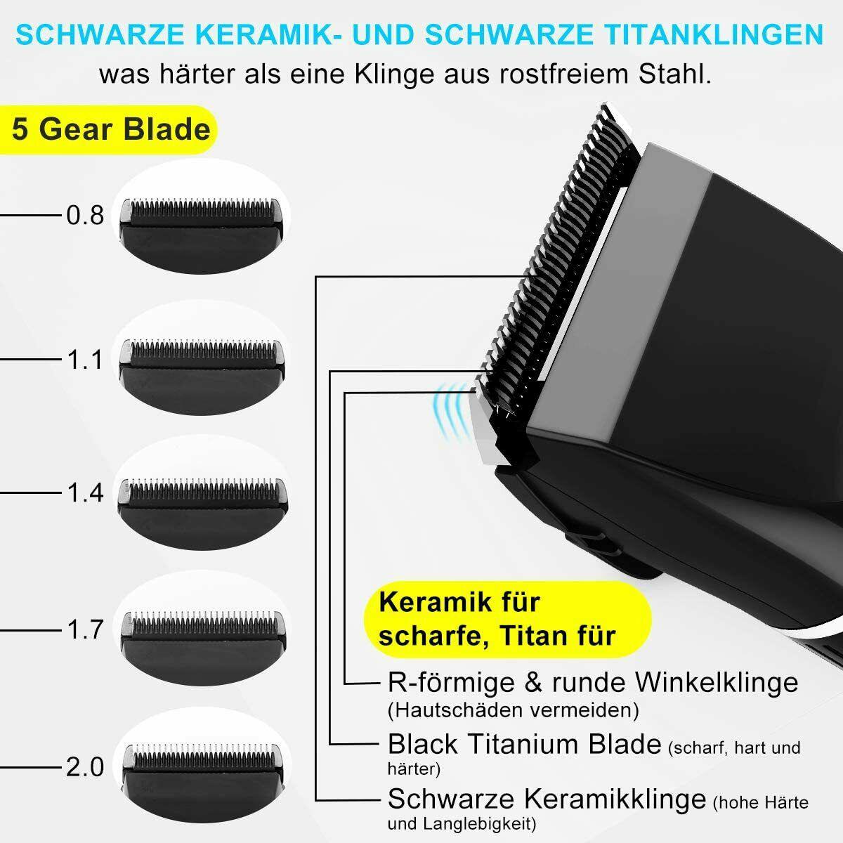 Trimmer Professional Mens, Screen LCD Adaptor Of Charging, 8 Combs