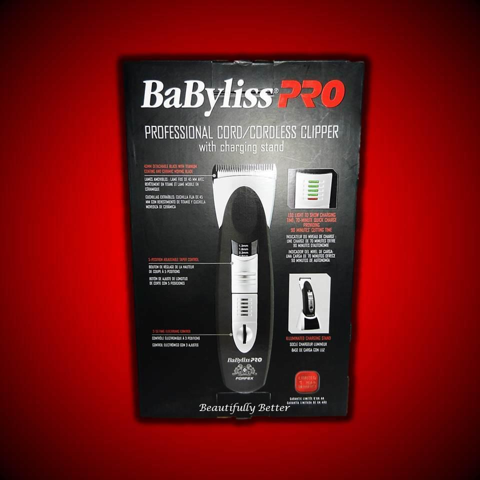 BABYLISS PRO FORFEX 670 PROFESSIONAL CORD/CORDLESS HAIR CLIPPER & STAND FX670R