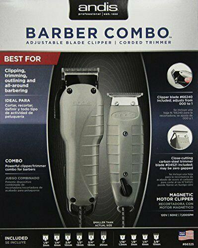 Andis Professional Barber Combo Adjustable Clipper With Trimmer Cl-66325 Shaving