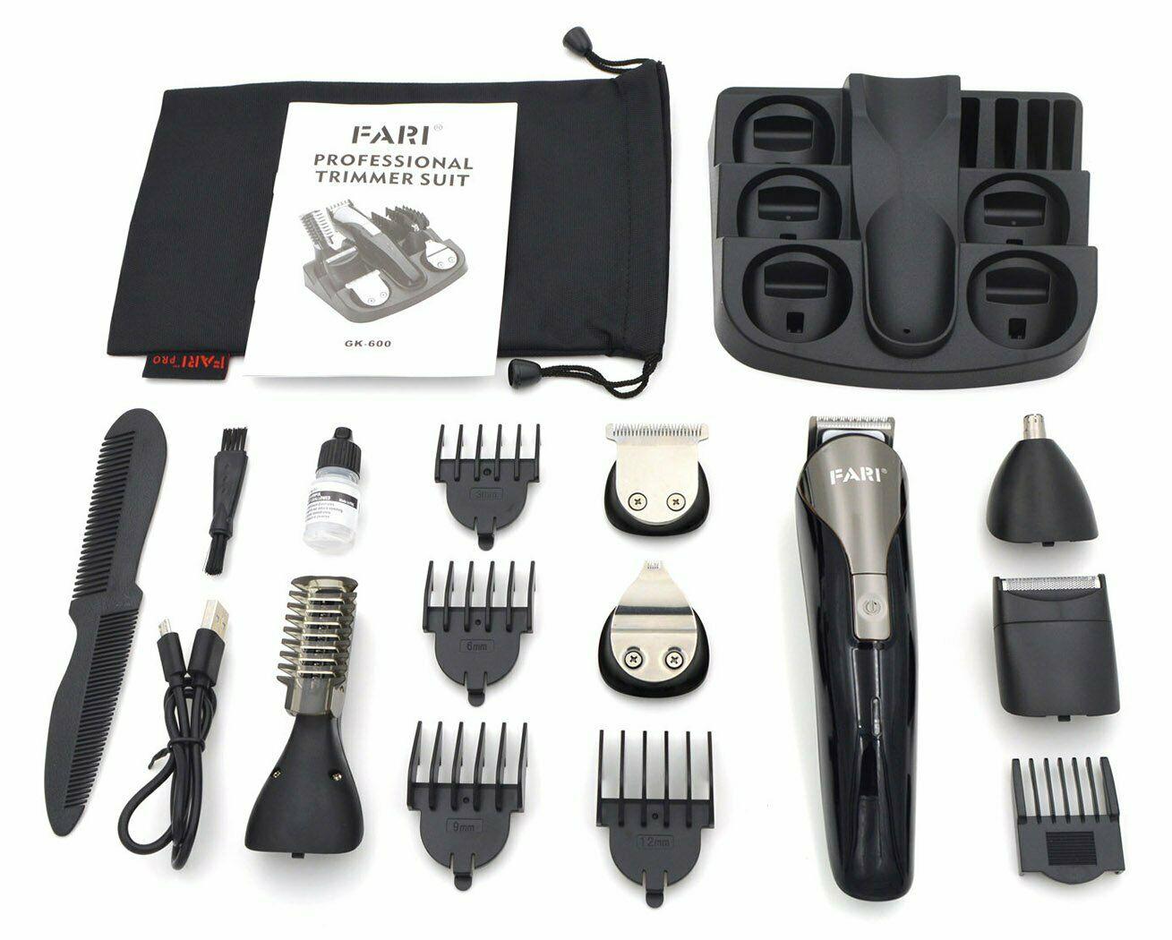 FARI Set Trimmers Of Beard, Trimmer Rechargeable, Trimmer Of Nose