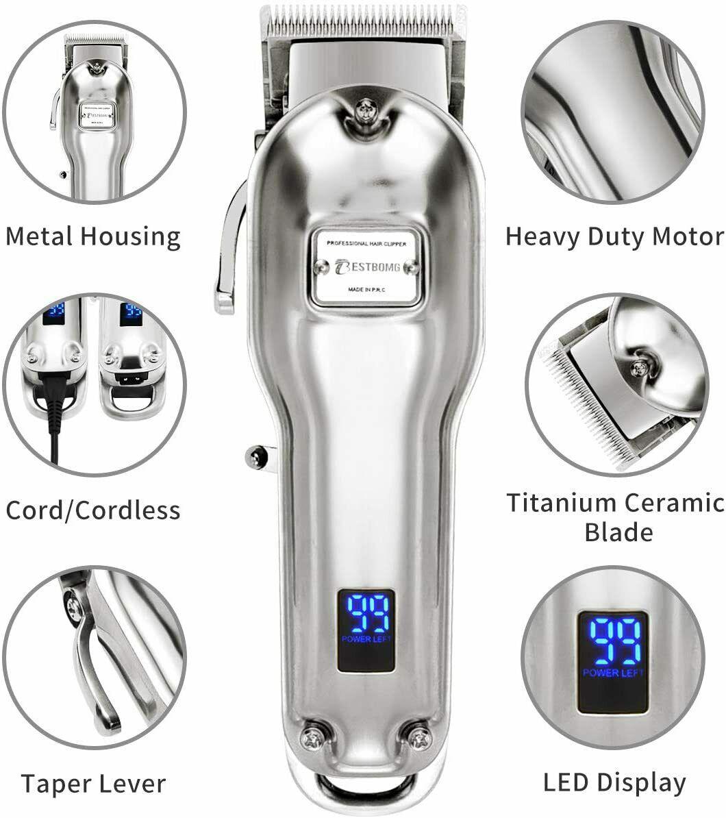 Trimmer Professional Mens BESTBOMG  Of Titanium And Ceramic 4 Combs