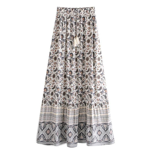 floral printed long skirt