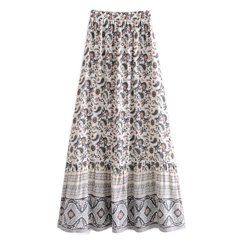 floral printed long skirt