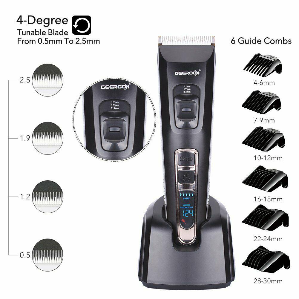 Hair Clipper Cordless Trimming Kit Speed Adjustable Beard Moustache LED Display