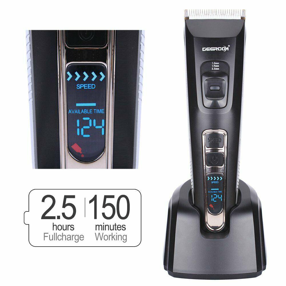 Hair Clipper Cordless Trimming Kit Speed Adjustable Beard Moustache LED Display