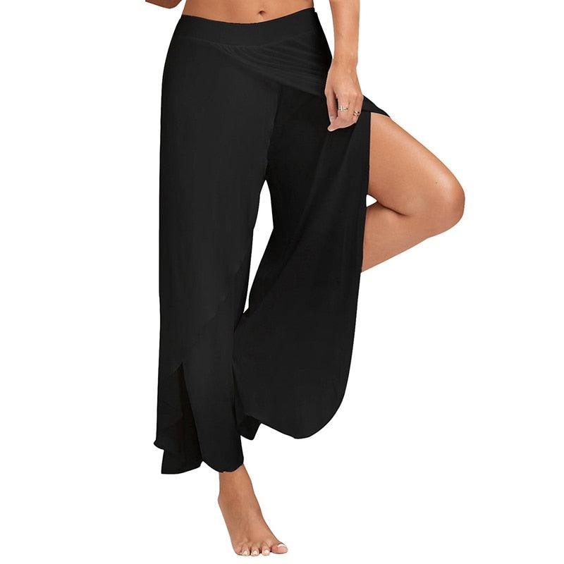 fitness yoga split harem pants