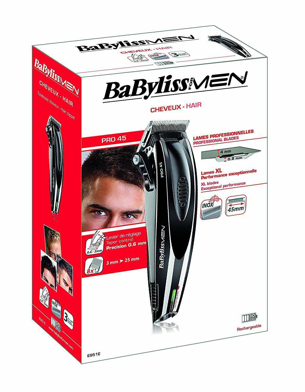 BaByliss E951E Machine Professional Cut Hair High Precision Blades XXL