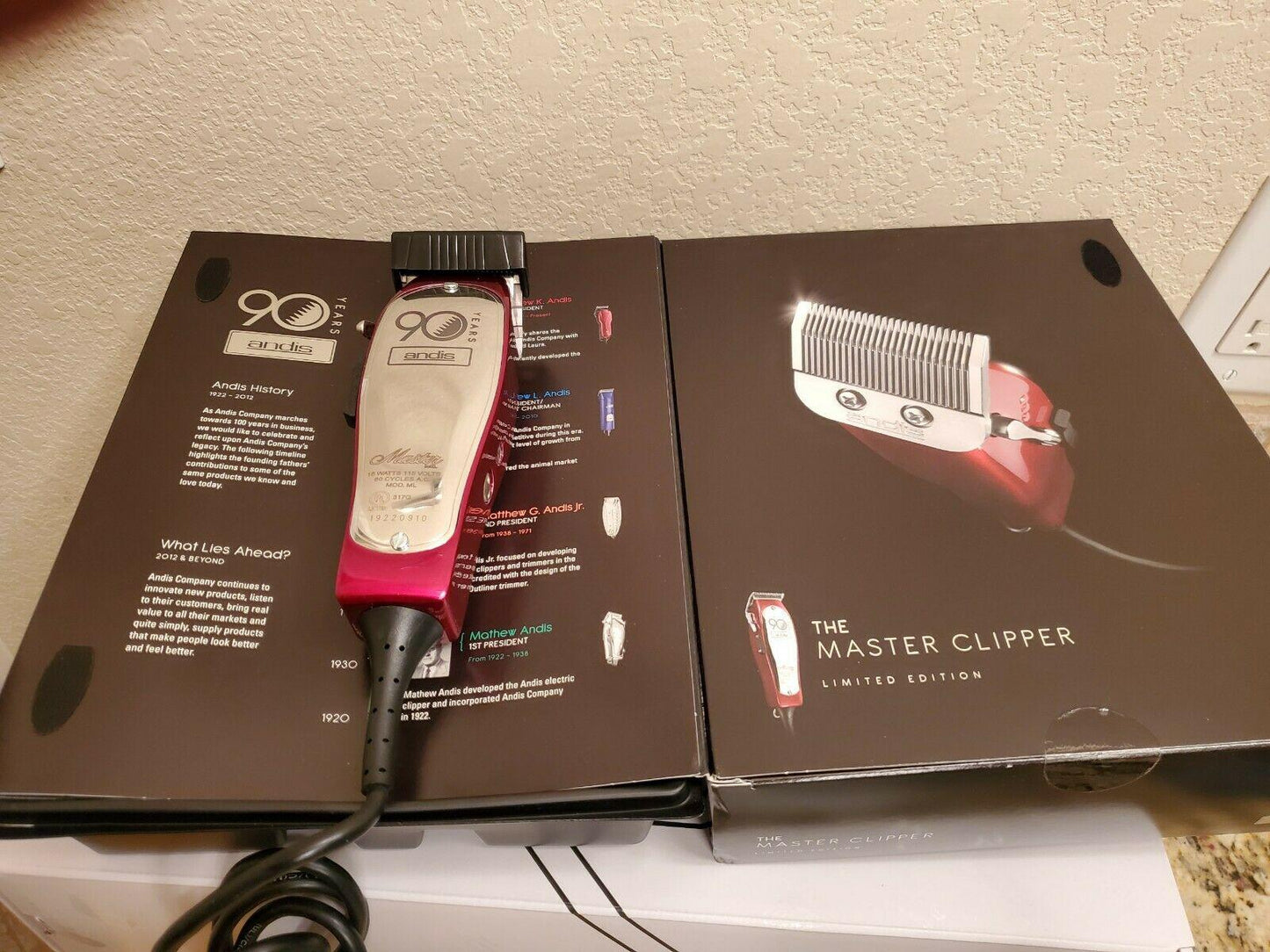 Andis Master Clipper 90th Anniversary Limited Edition Candy Red