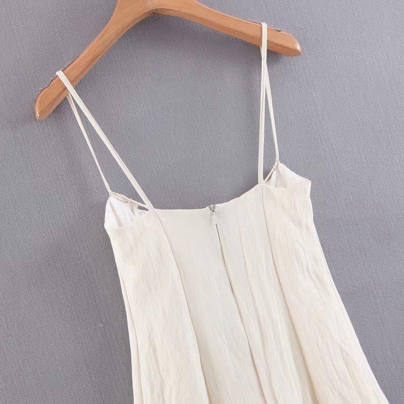 elegant linen sleeveless dress