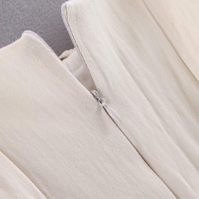 elegant linen sleeveless dress