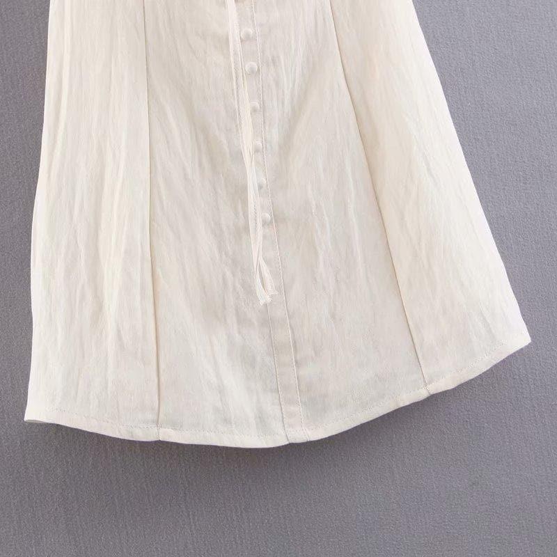 elegant linen sleeveless dress