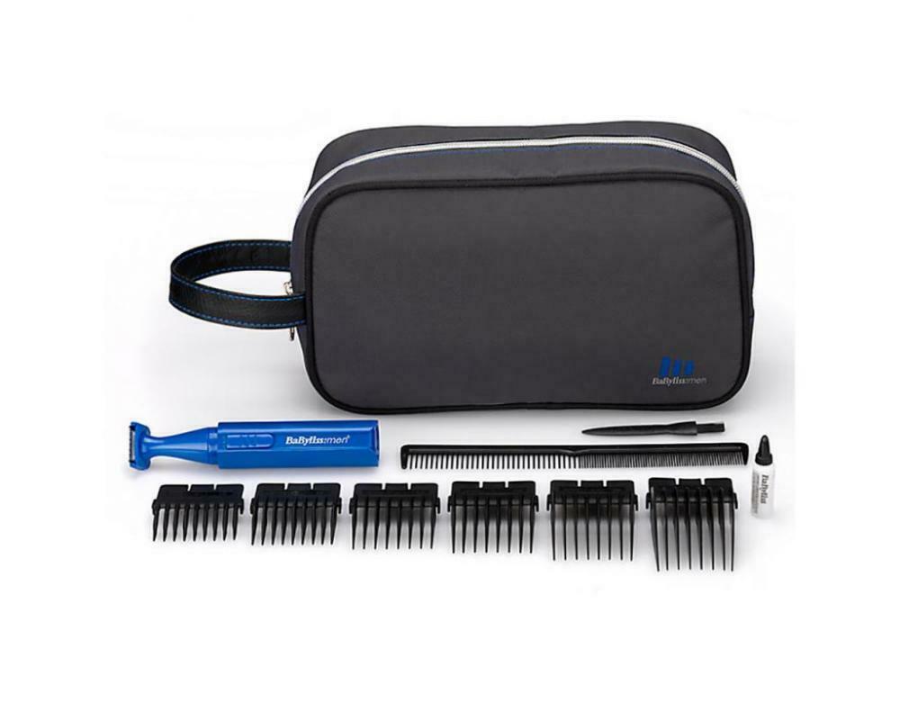 BaByliss BA-7447BGU Professional Hair Clipper Blue Edition Gift Set with Bag