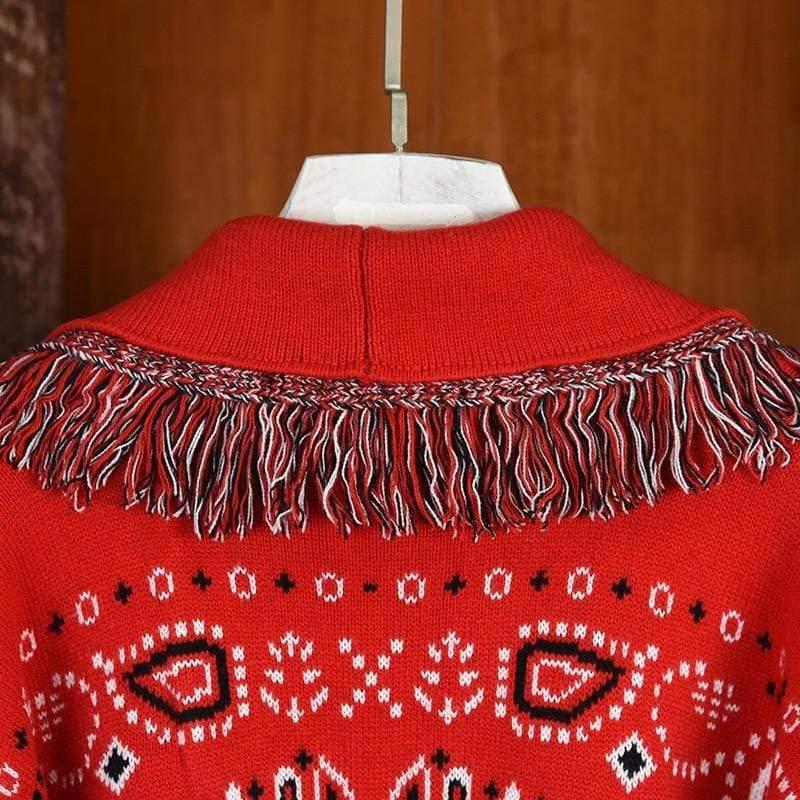 banda fringe wrap cardigan