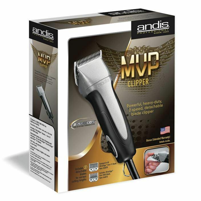 Andis MVP 2 Speed Hair Clipper #63220 Detachable Blade #1 and #000 Included