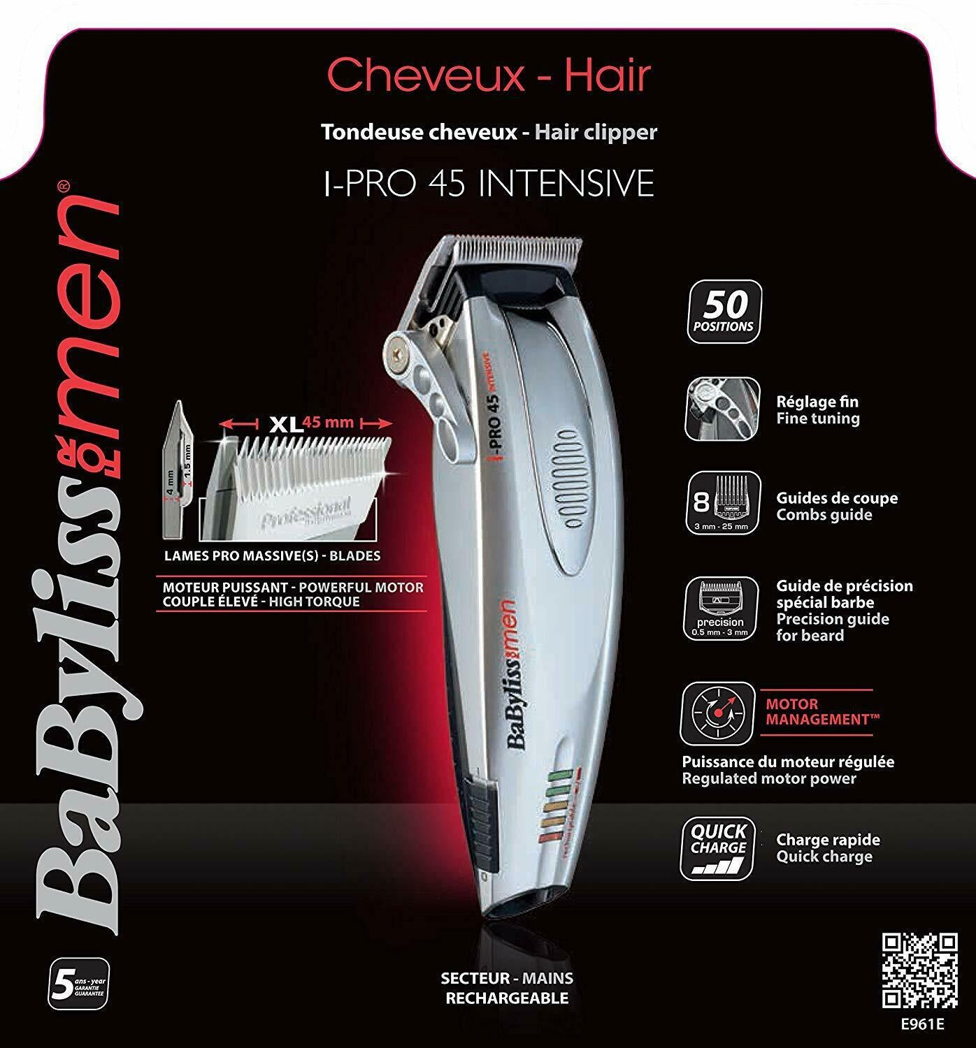 Babyliss pro 45 Intensive - short Hair Professional, Blades Professional XXL