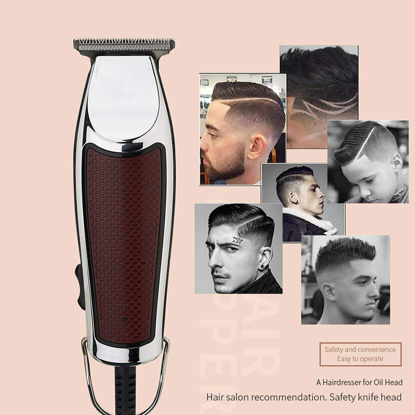 Trimmer Professional Mens Trimmer Of Beard Battery Rechargeable 3 Combs